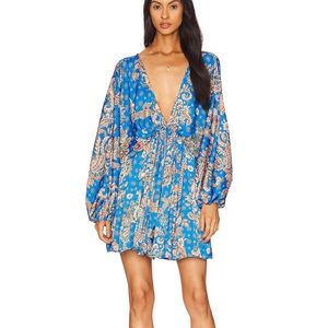 Free People Printed Arzel Mini Dress in Botanical Combo, size XS